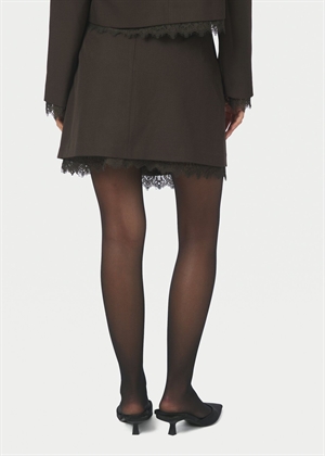 Brigitte structure lace skirt Dark Brown Neo Noir 